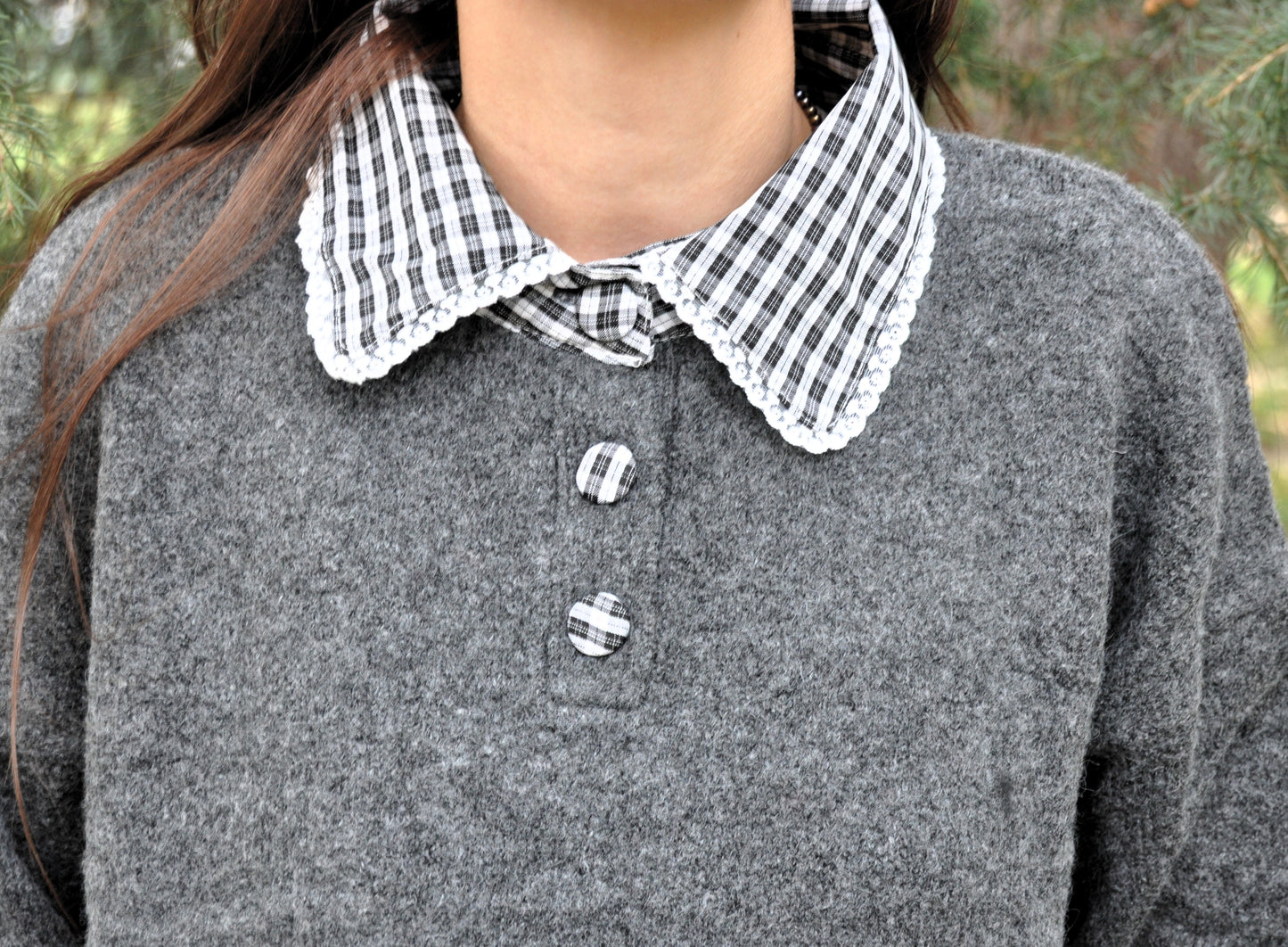 Pull Col Vichy 🖤🤍