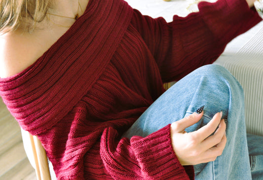 Pull Bustier Bordeaux