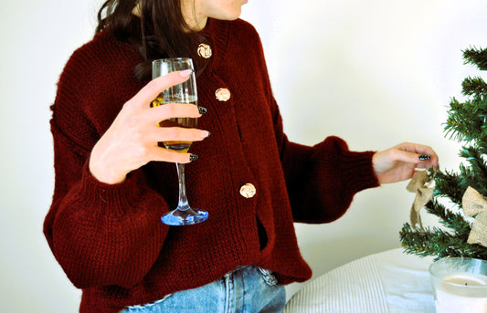 Gilet oversize avec manches bouffantes