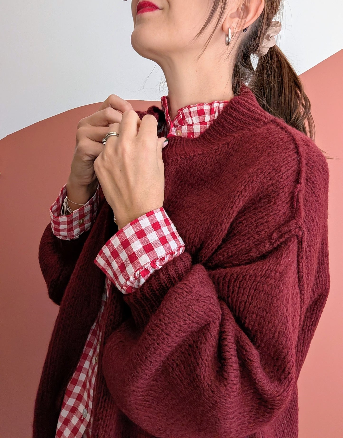 Gilet oversize avec manches bouffantes